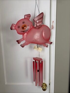 Flying Pig  Wind  Chime. One of a kind